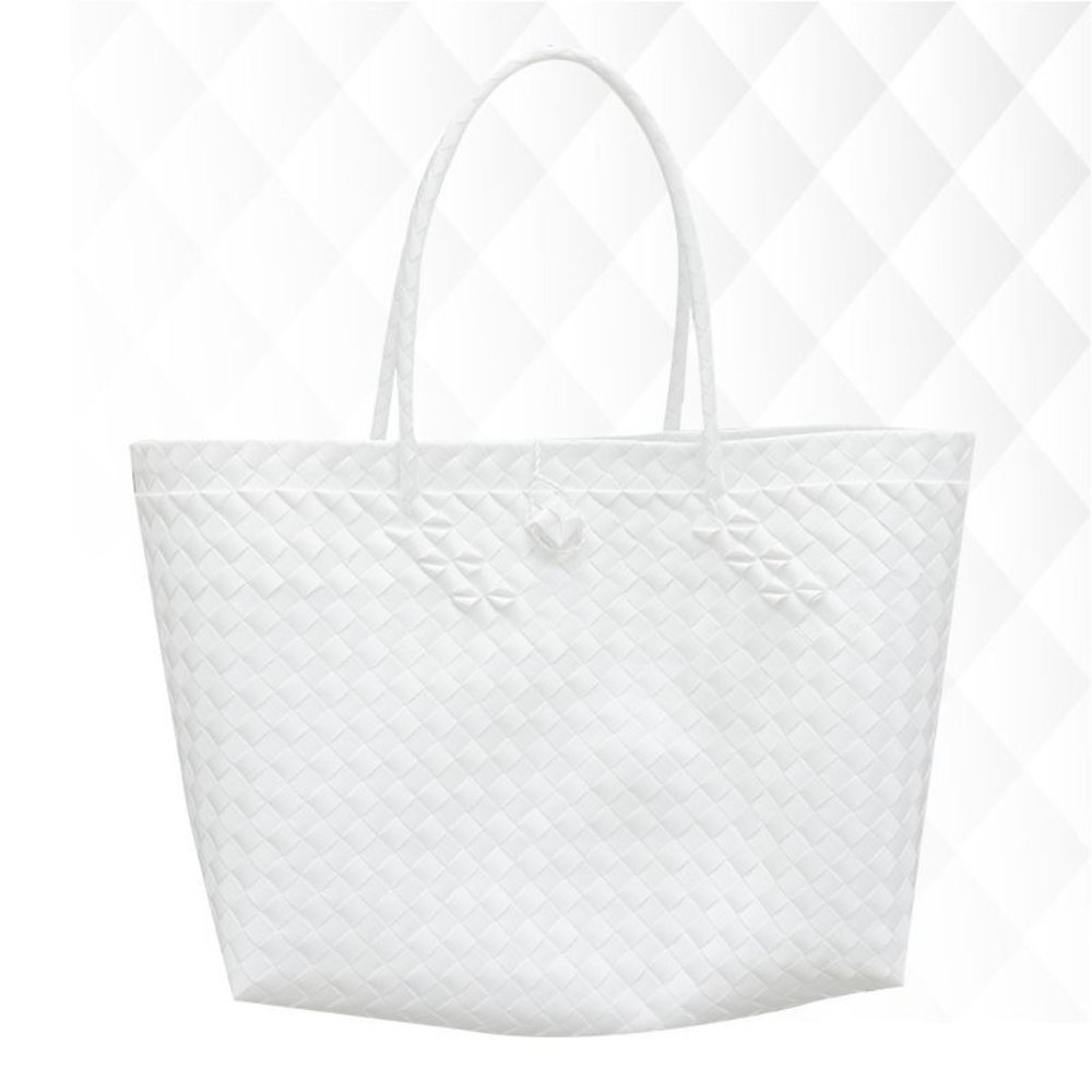 Misenka Handicrafts Philippine Bayong Pearl White Classic Bag